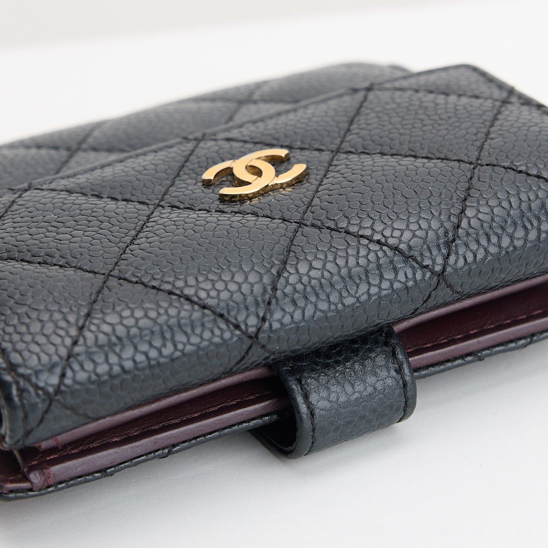 二手Chanel 兩折短夾/黑金牛 :圖片 7