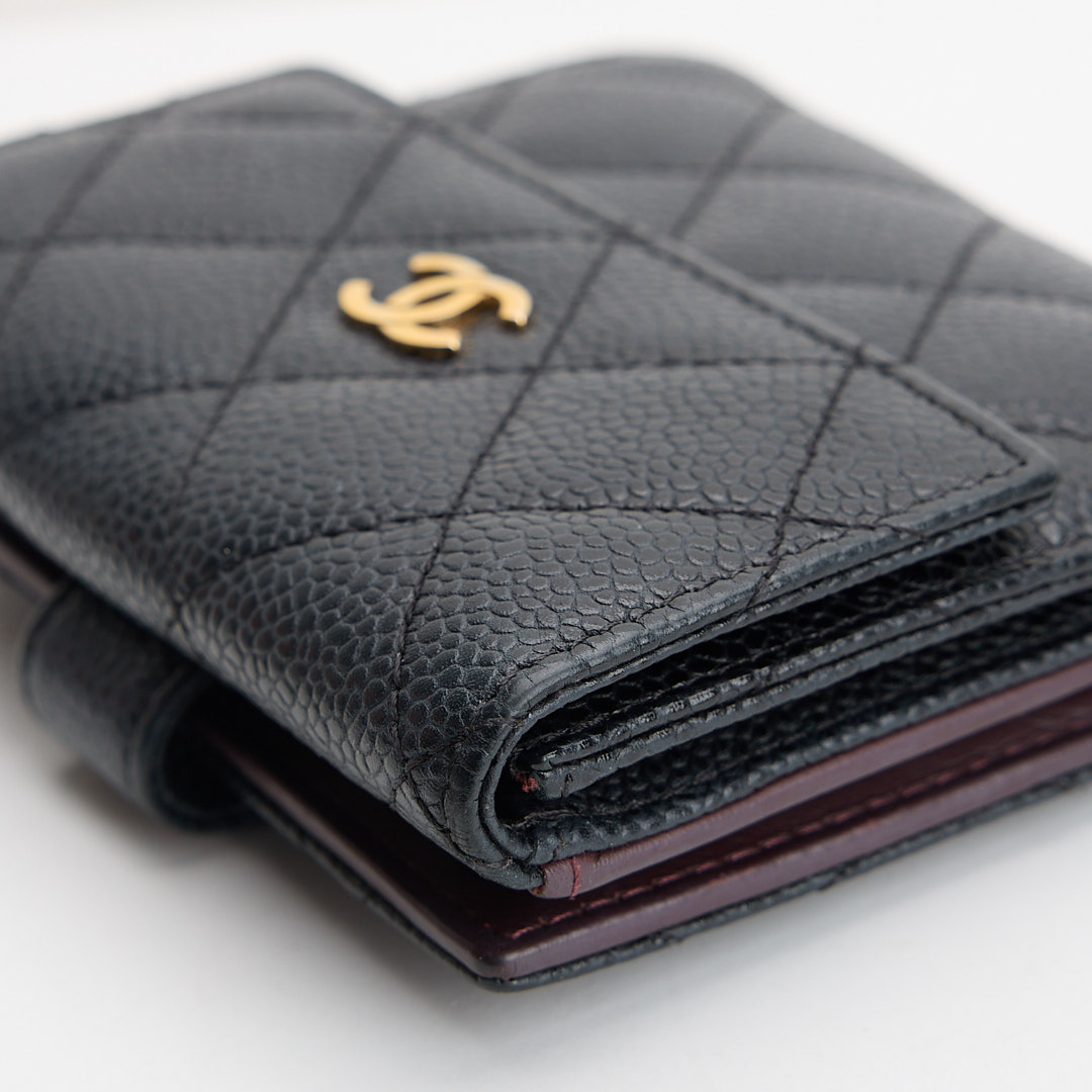 二手Chanel 兩折短夾/黑金牛 :圖片 6