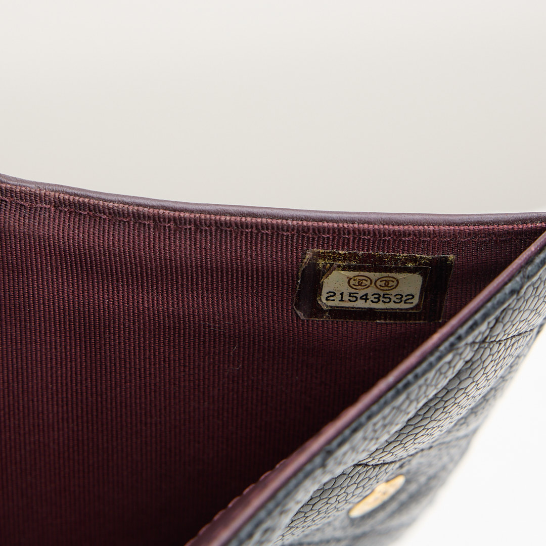 二手Chanel 兩折短夾/黑金牛 :圖片 21