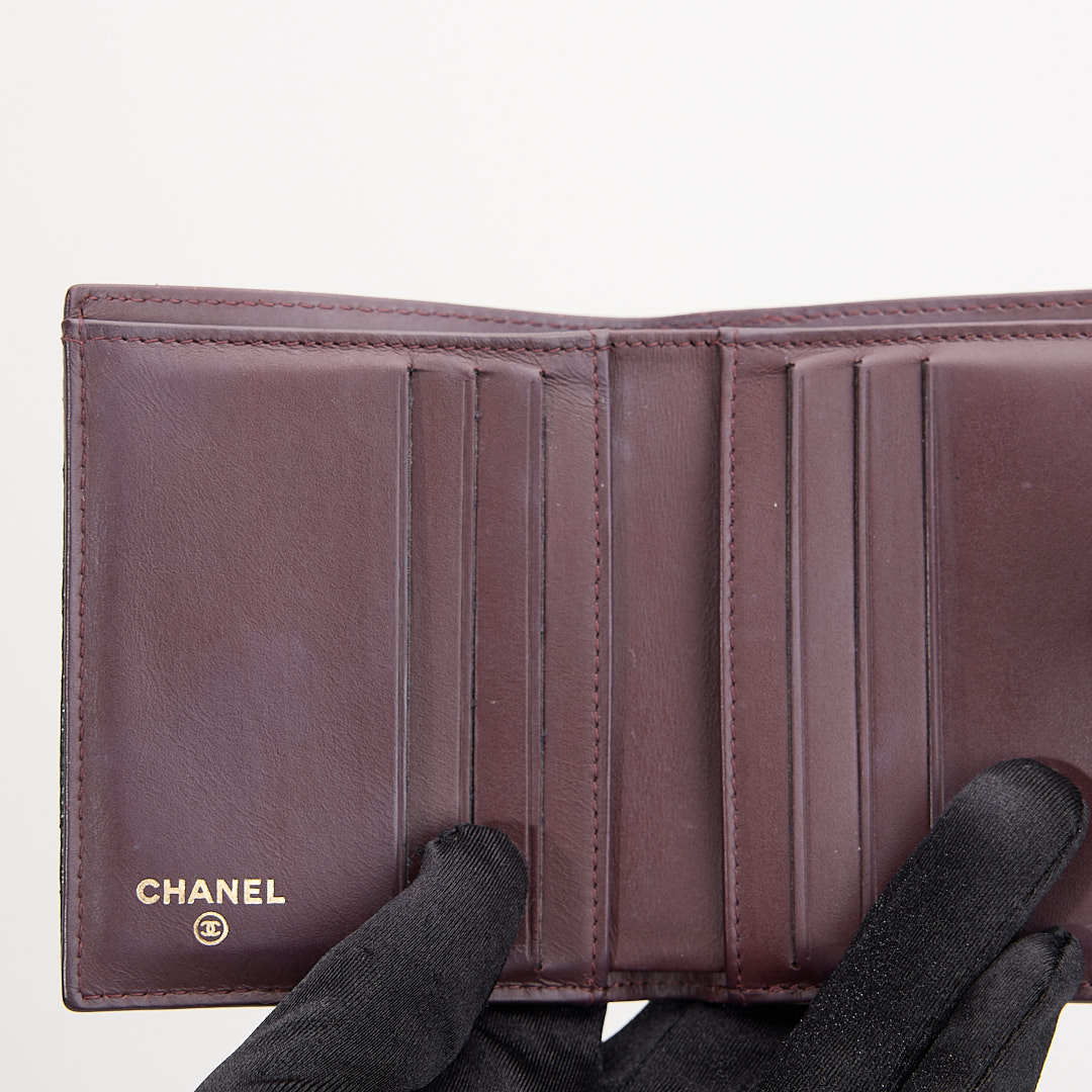 二手Chanel 兩折短夾/黑金牛 :圖片 20