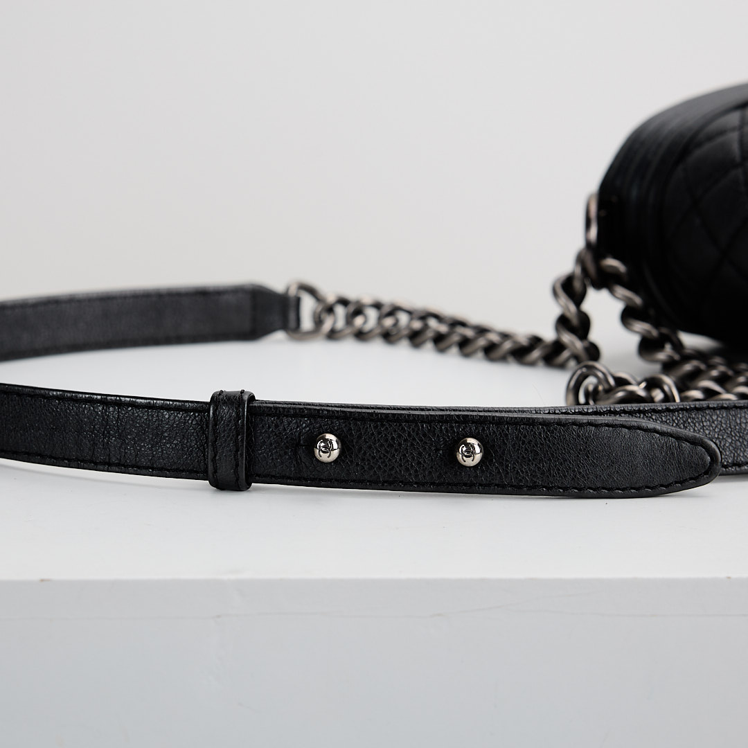 二手Chanel boy25 黑銀牛:圖片 18