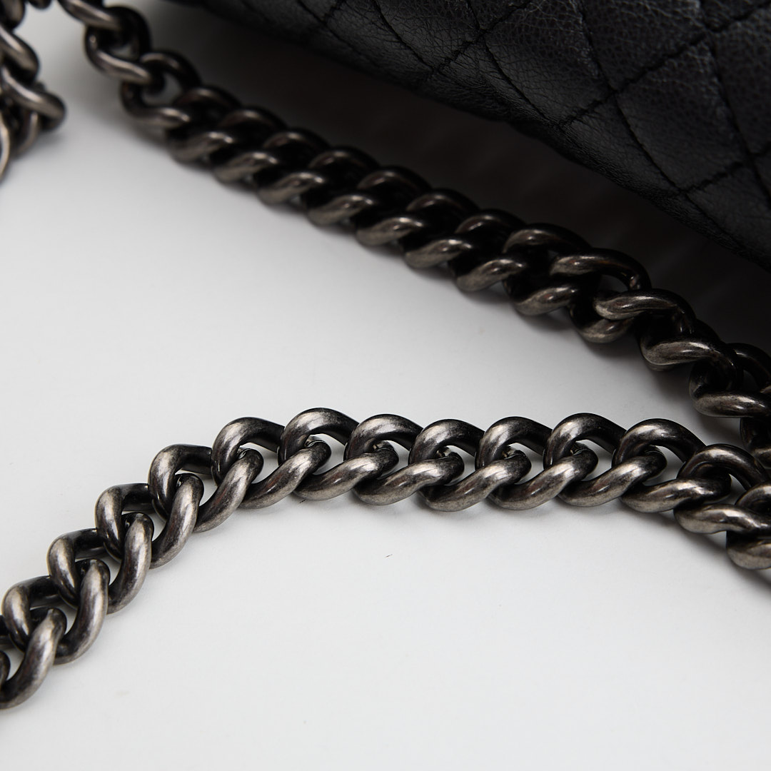 二手Chanel boy25 黑銀牛:圖片 17