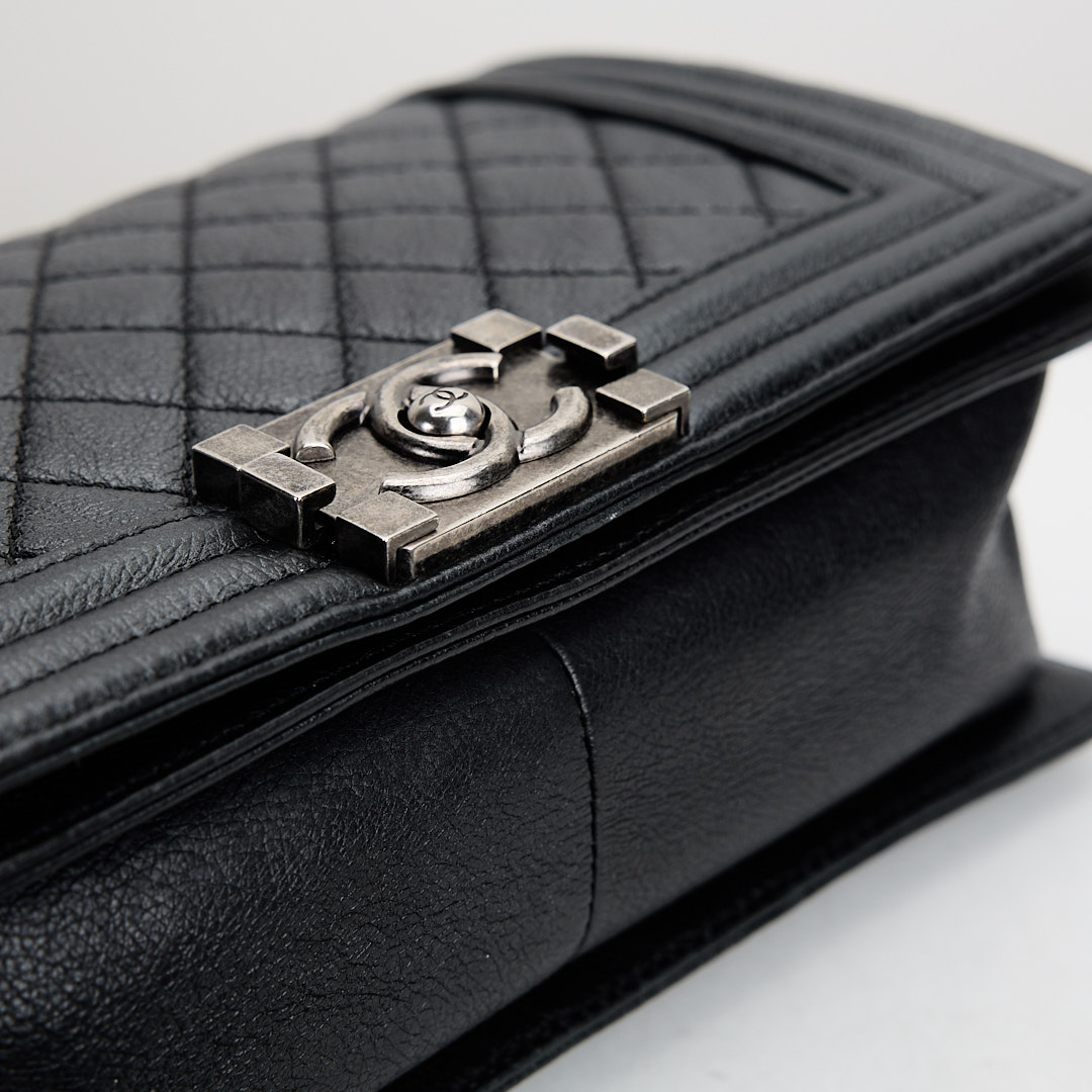 二手Chanel boy25 黑銀牛:圖片 15