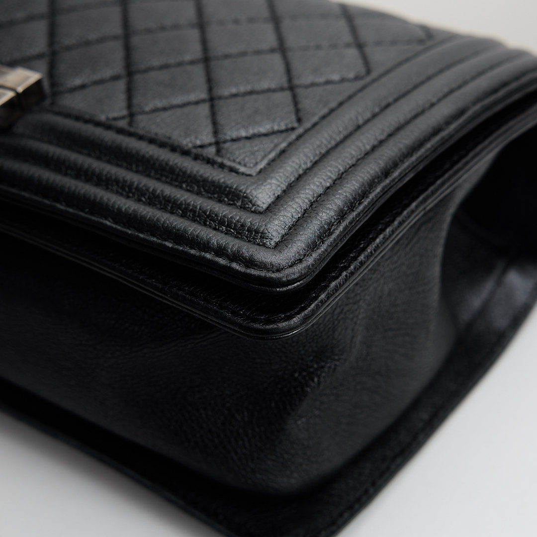 二手Chanel boy25 黑銀牛:圖片 13