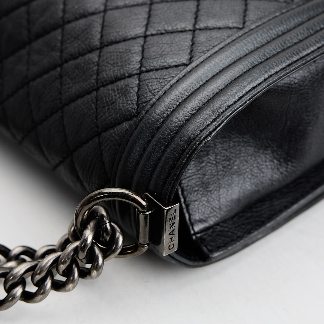二手Chanel boy25 黑銀牛:圖片 9