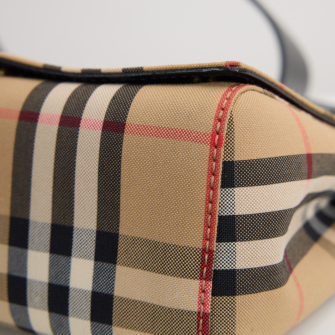 二手Burberry note 格紋斜背包:圖片 14