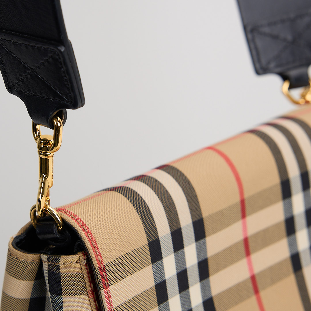 二手Burberry note 格紋斜背包:圖片 13