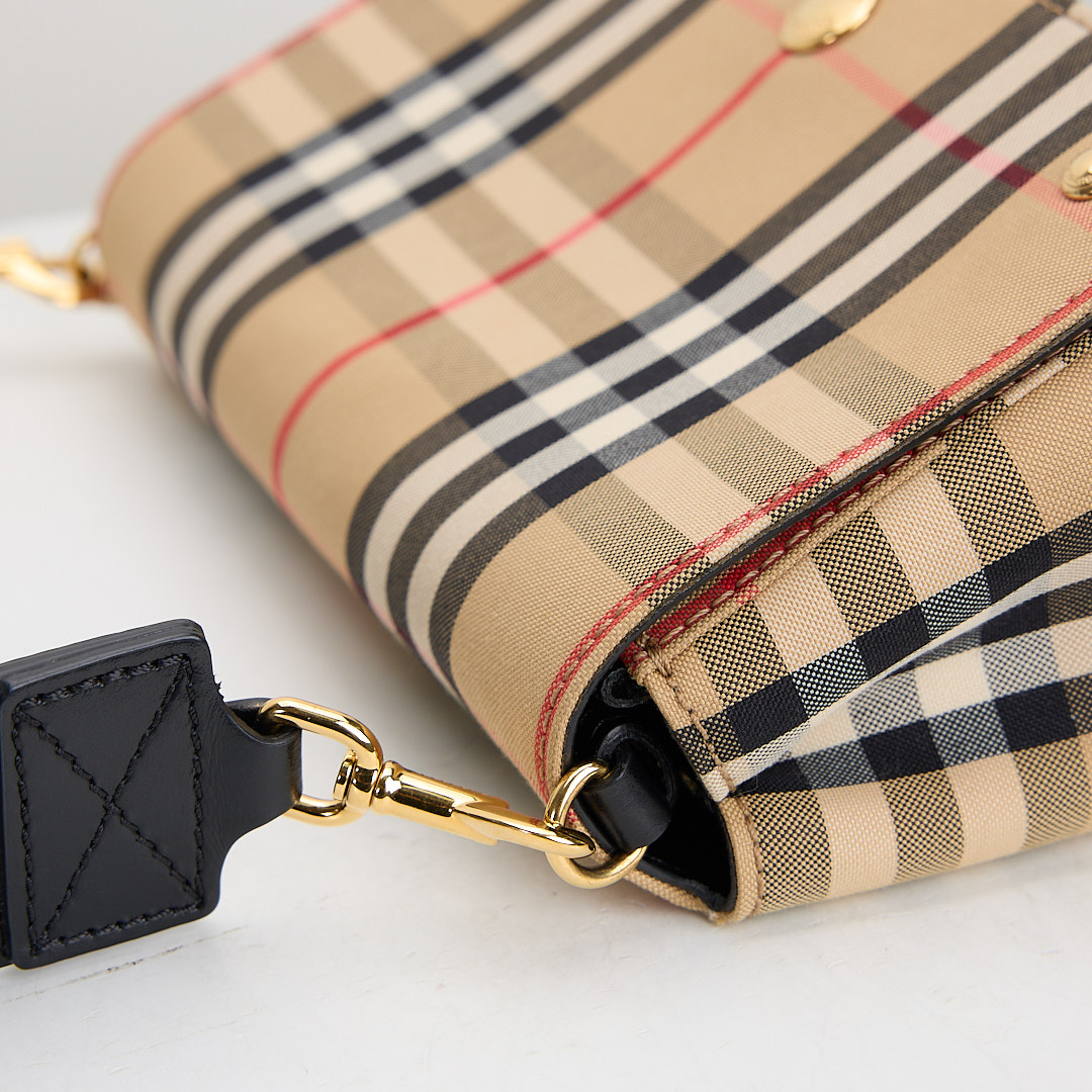 二手Burberry note 格紋斜背包:圖片 8