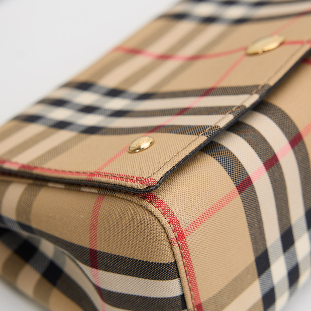 二手Burberry note 格紋斜背包:圖片 6