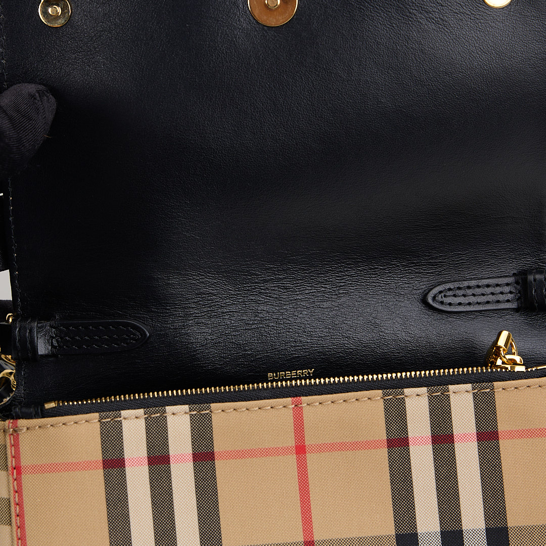 二手Burberry note 格紋斜背包:圖片 18