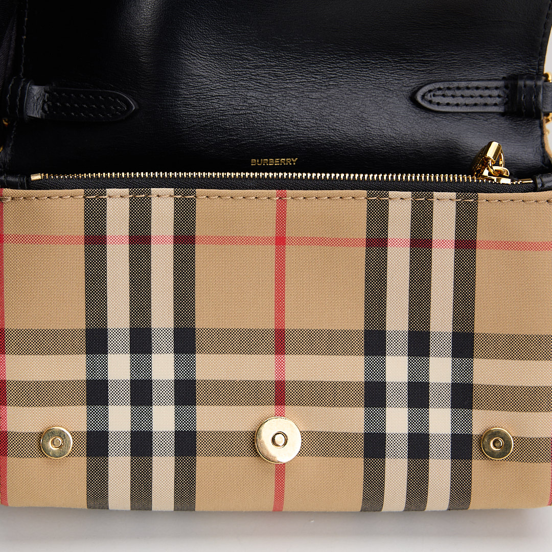 二手Burberry note 格紋斜背包:圖片 17