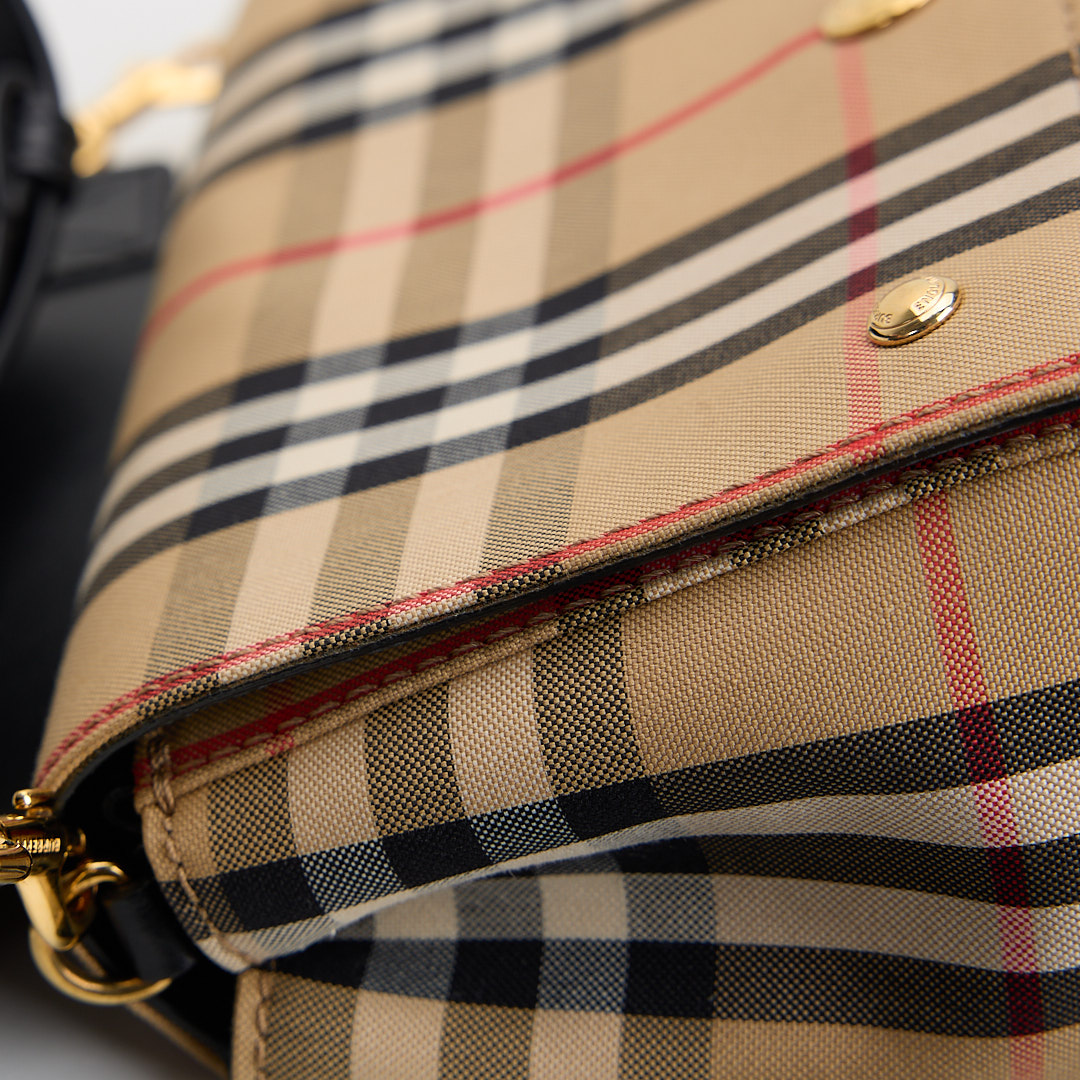 二手Burberry note 格紋斜背包:圖片 15