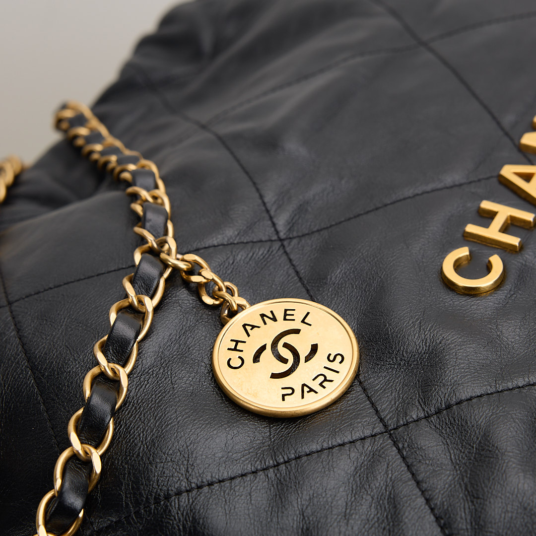二手 Chanel 22bag 小號黑金:圖片 4