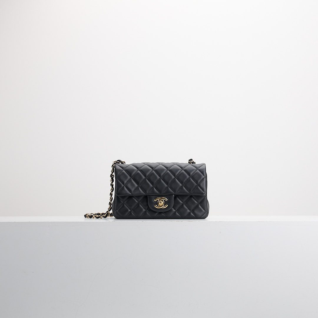二手Chanel Cf20黑金/芯片款
