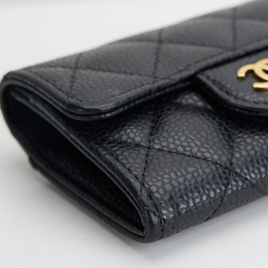 二手Chanel cf卡包/黑金牛:圖片 4