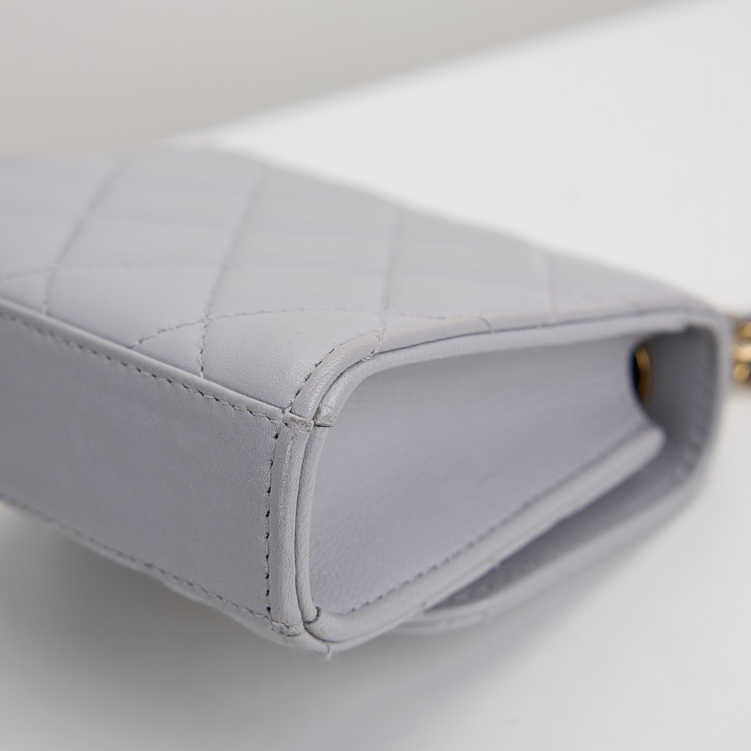 二手 Chanel trendy cc mini灰色金釦:圖片 5