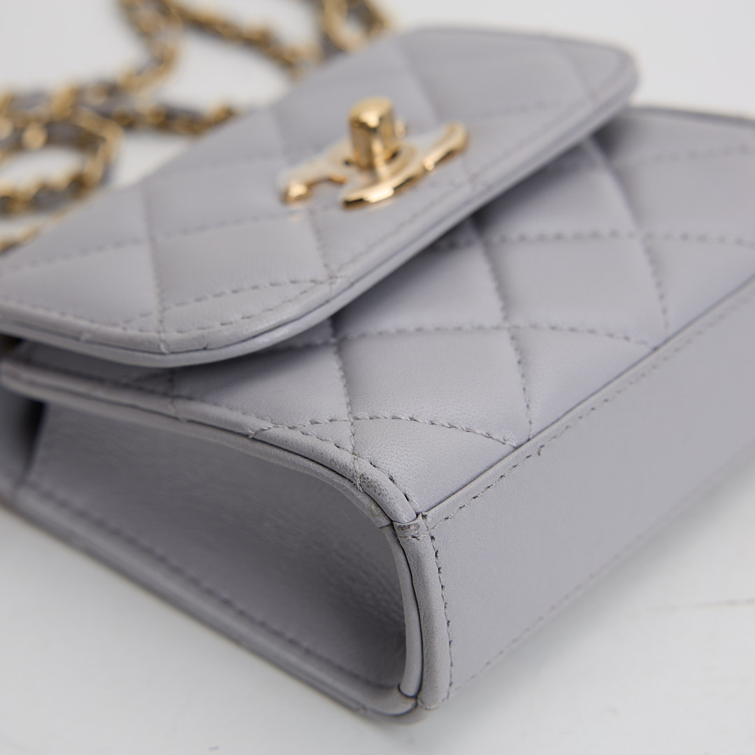 二手 Chanel trendy cc mini灰色金釦:圖片 10