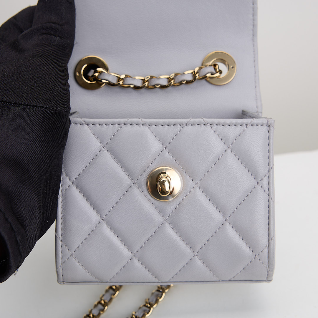 二手 Chanel trendy cc mini灰色金釦:圖片 18