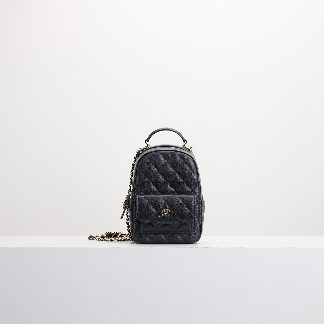 二手Chanel 小書包/黑金牛