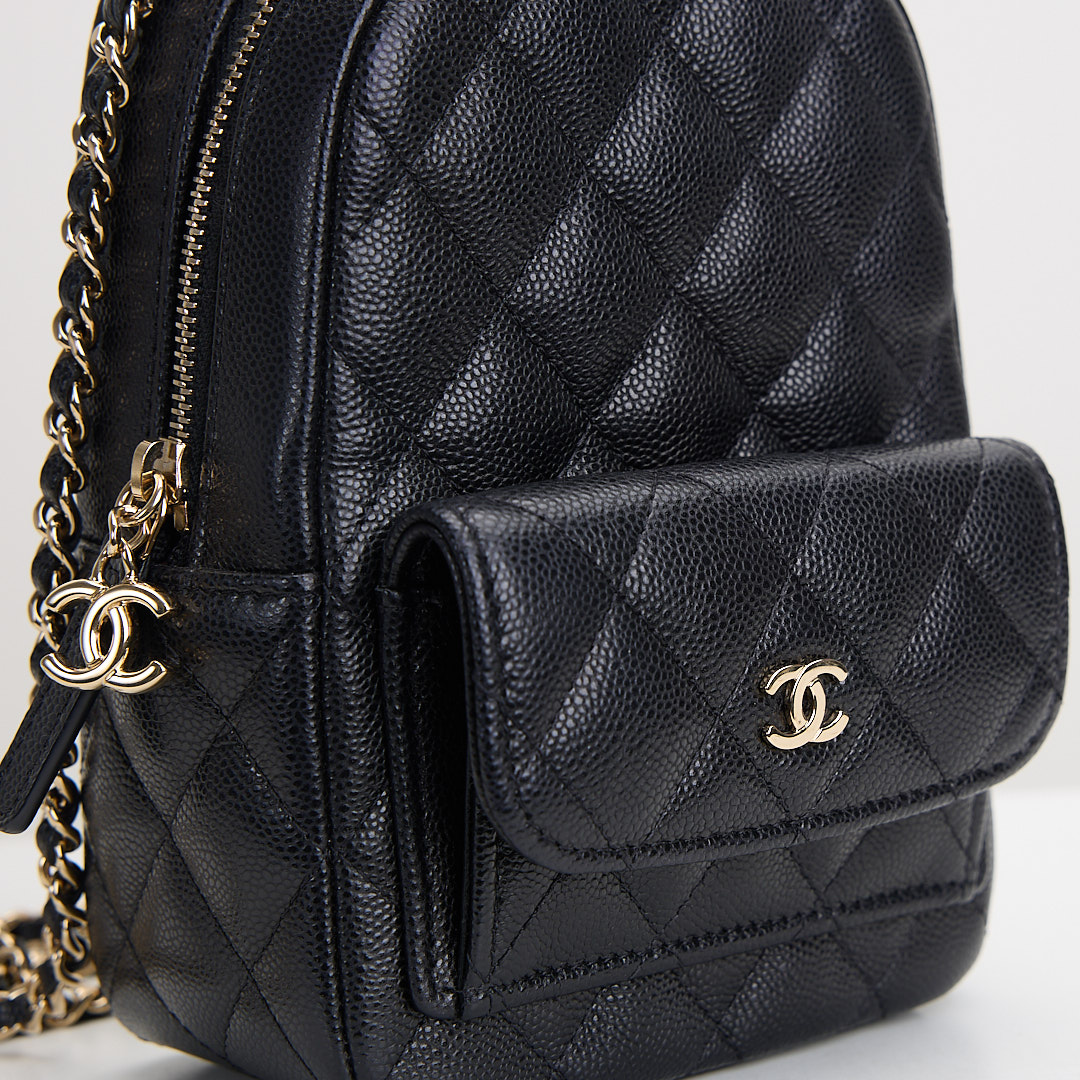 二手Chanel 小書包/黑金牛 :圖片 12