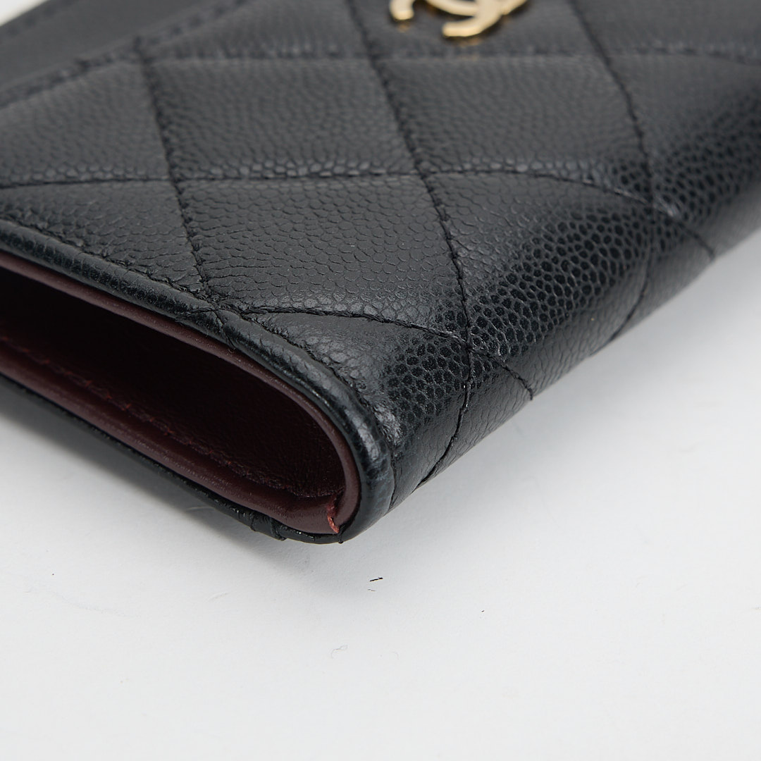 二手Chanel L拉鍊零錢卡包/黑金牛:圖片 7