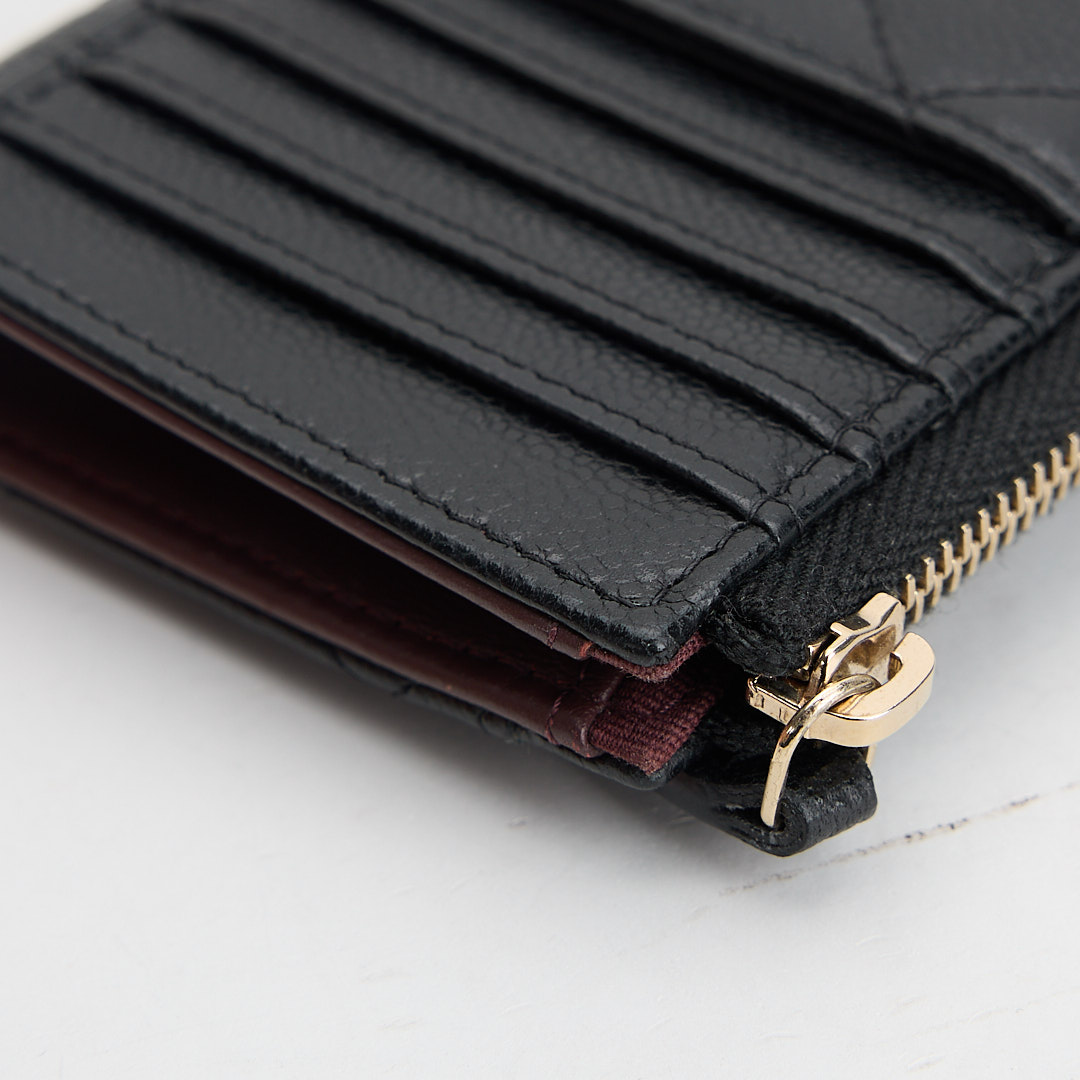 二手Chanel L拉鍊零錢卡包/黑金牛:圖片 12