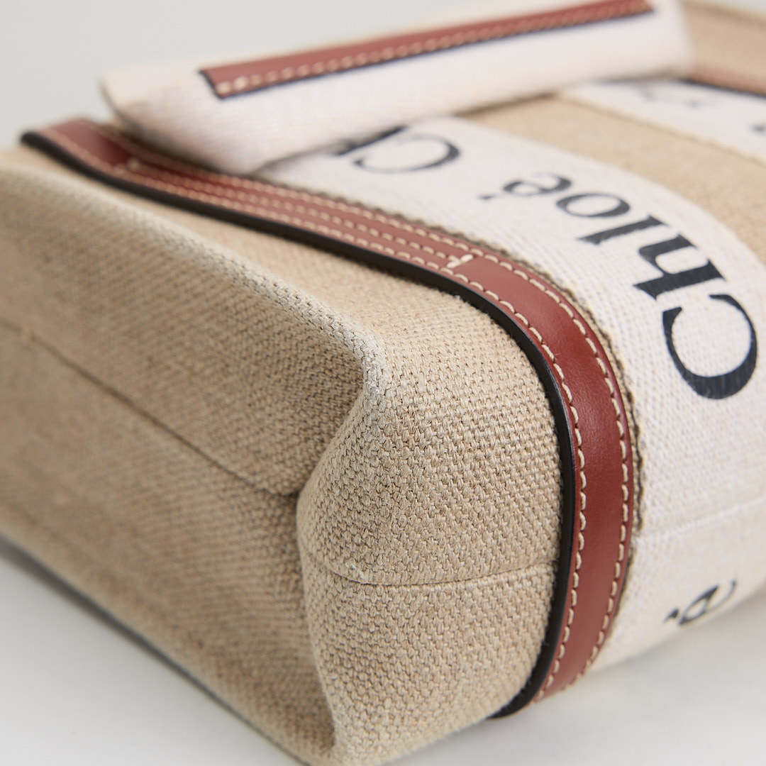 二手Chloé Woody mini tote棕:圖片 4