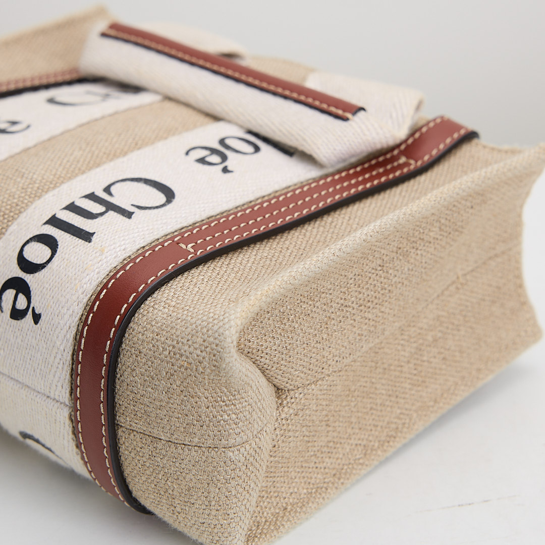 二手Chloé Woody mini tote棕:圖片 10