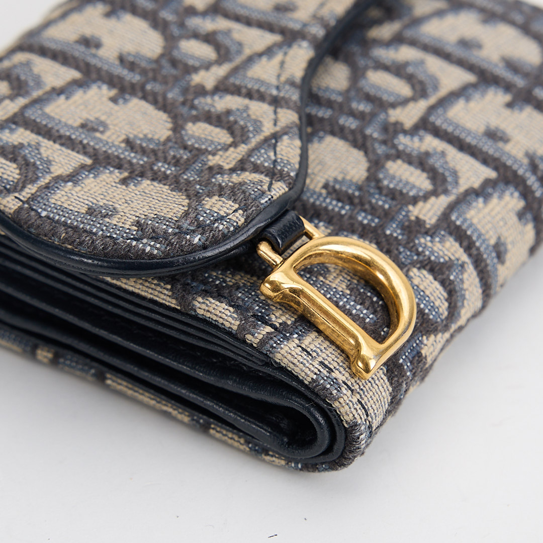 二手Dior saddle 馬鞍短夾/老花:圖片 5