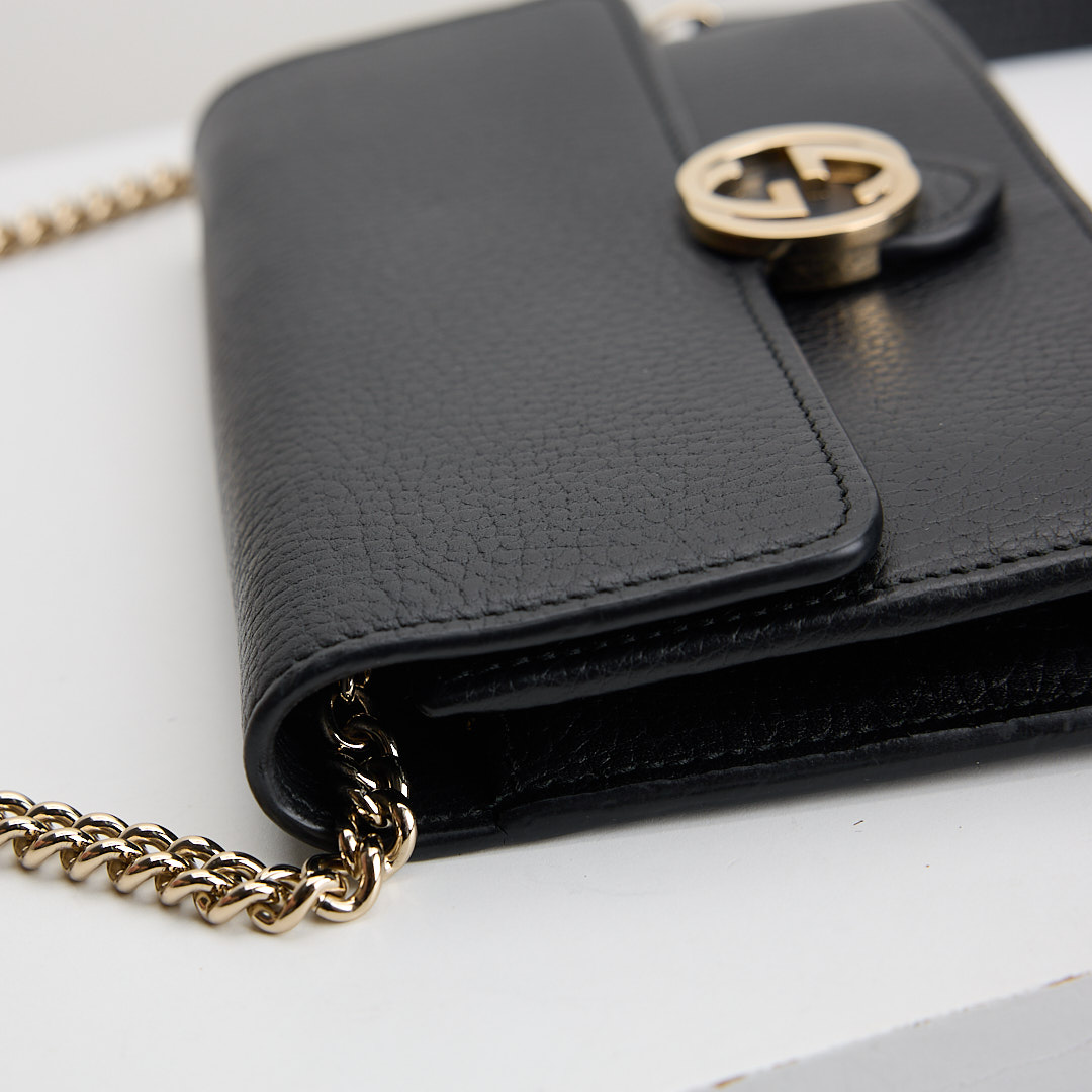 二手Gucci woc 鍊包/黑金:圖片 10