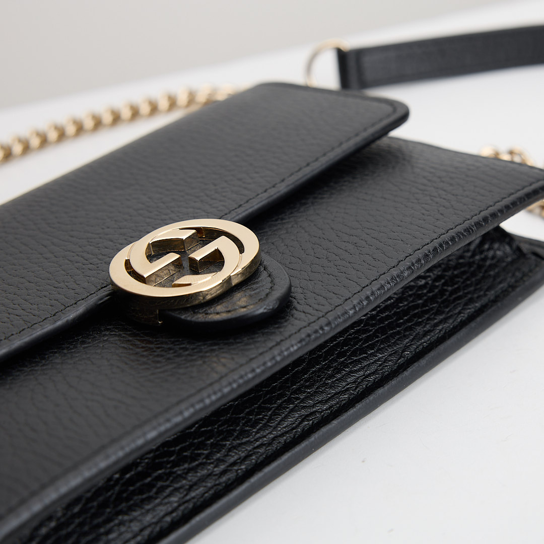 二手Gucci woc 鍊包/黑金:圖片 8