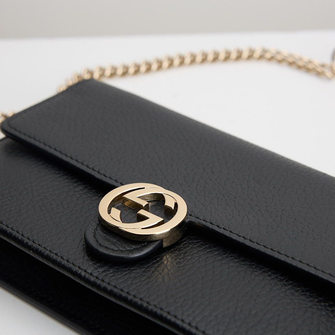 二手Gucci woc 鍊包/黑金:圖片 5