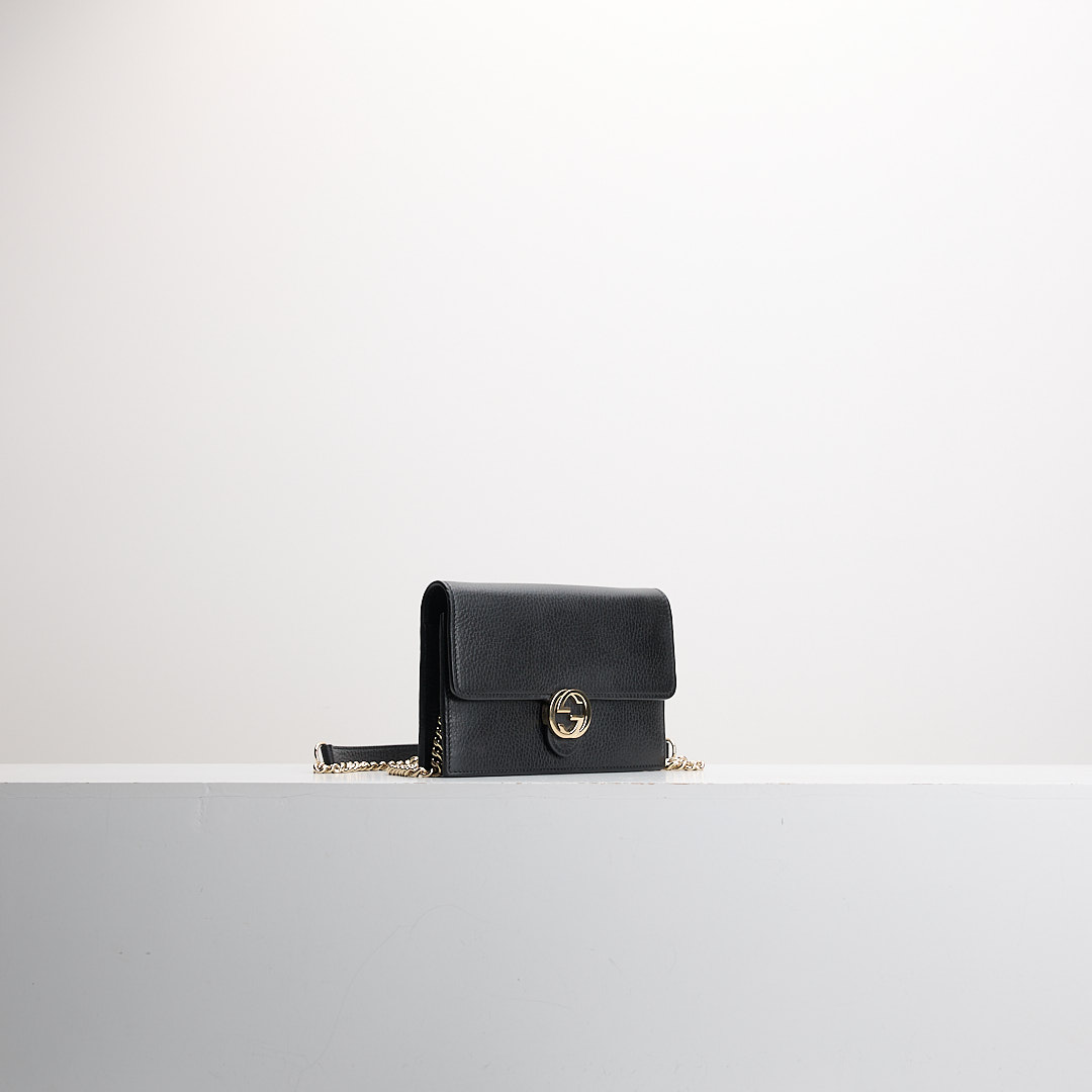 二手Gucci woc 鍊包/黑金:圖片 2