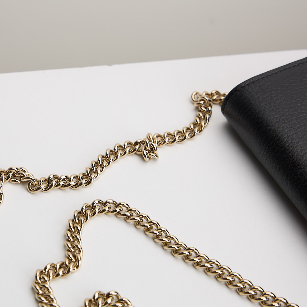 二手Gucci woc 鍊包/黑金:圖片 13