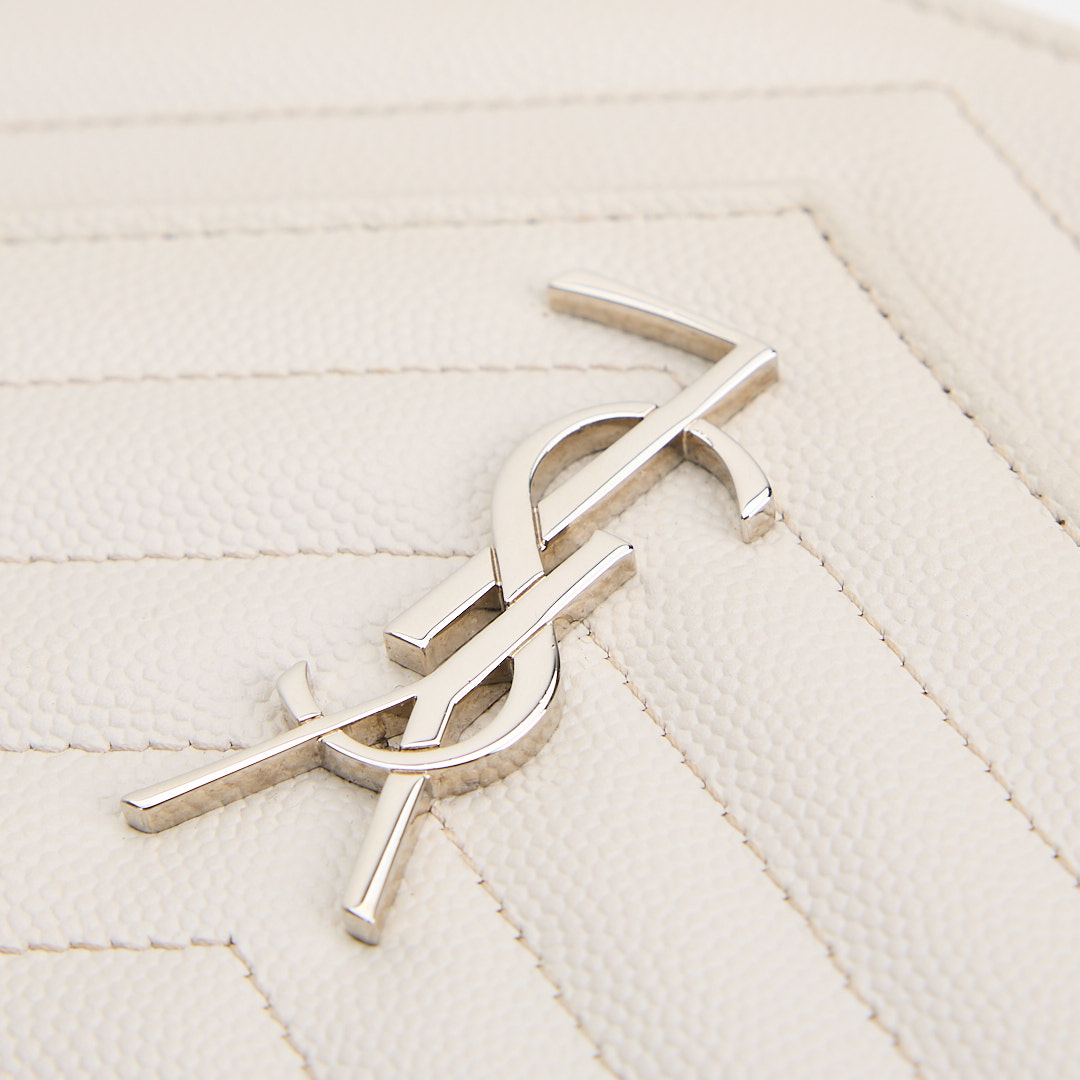 二手 YSL woc 小款信封包/白色銀扣:圖片 8