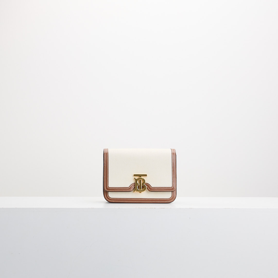 二手Burberry TB mini 帆布斜背包