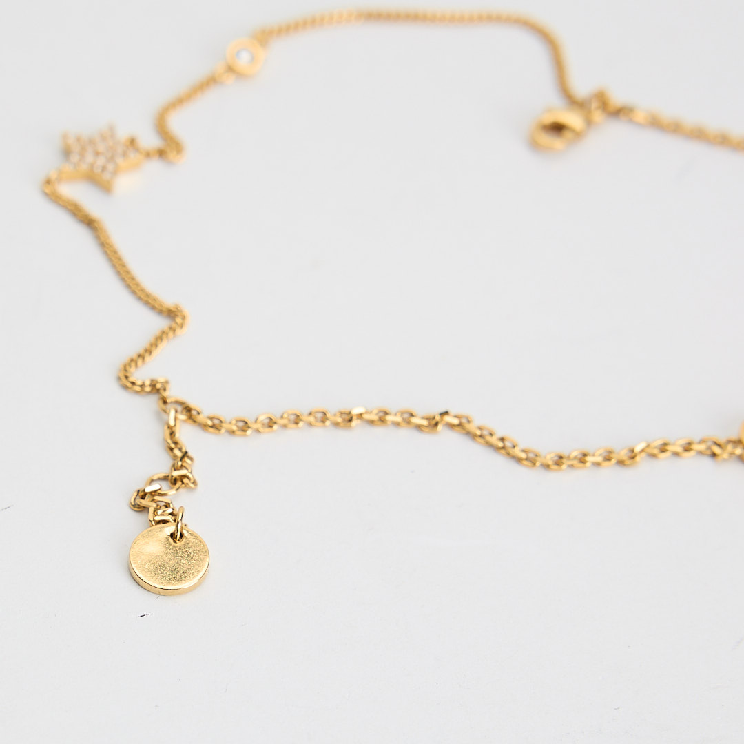 二手DIOR Petit CD滿鑽星星雙層手鍊:圖片 3