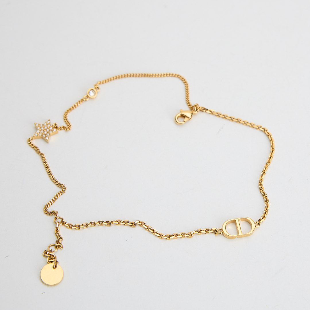 二手DIOR Petit CD滿鑽星星雙層手鍊:圖片 5