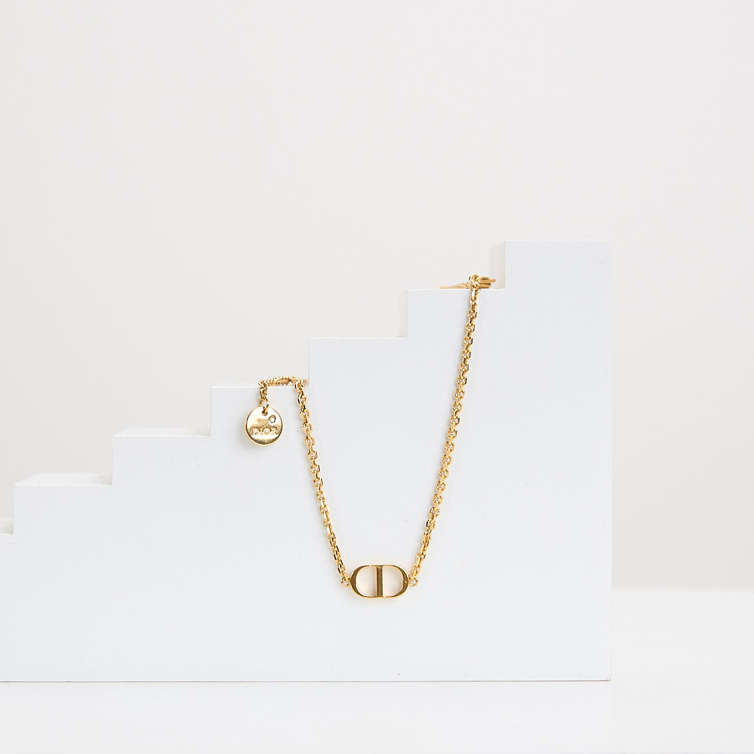 二手DIOR Petit CD滿鑽星星雙層手鍊