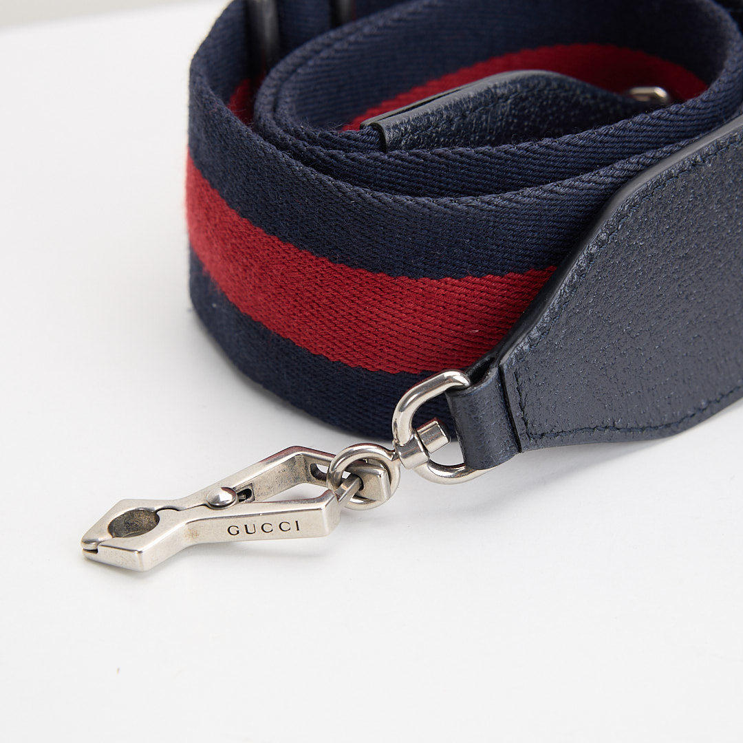 二手Gucci 1955 mini馬鞍包/午夜藍:圖片 16