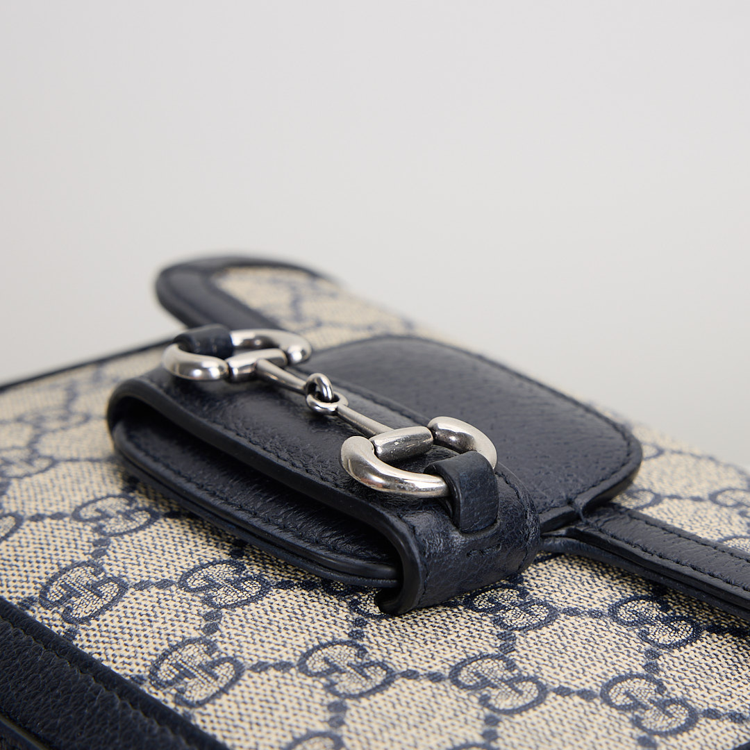 二手Gucci 1955 mini馬鞍包/午夜藍:圖片 14