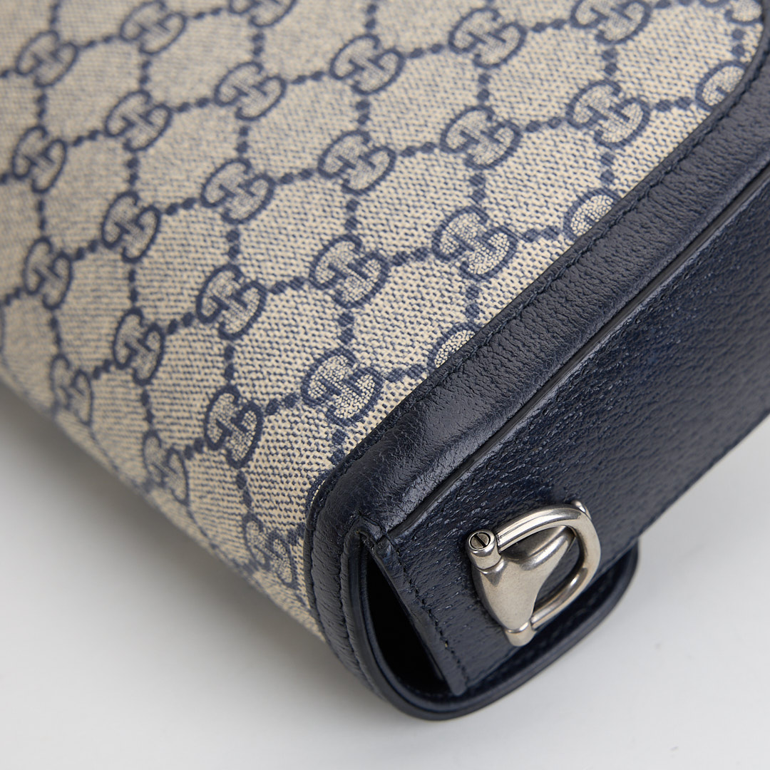 二手Gucci 1955 mini馬鞍包/午夜藍:圖片 11