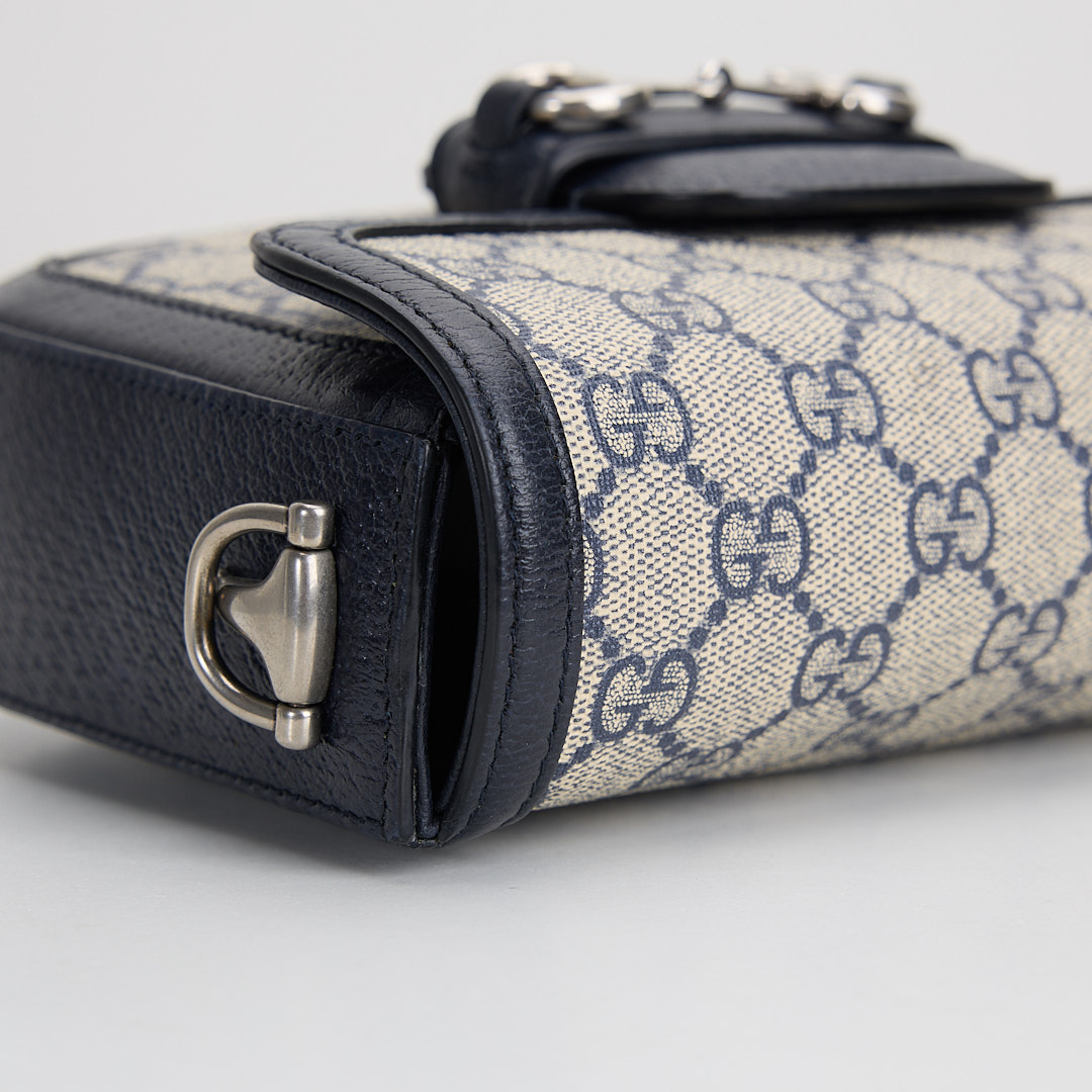 二手Gucci 1955 mini馬鞍包/午夜藍:圖片 8