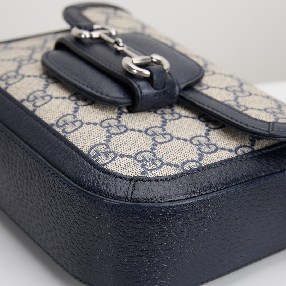二手Gucci 1955 mini馬鞍包/午夜藍:圖片 7