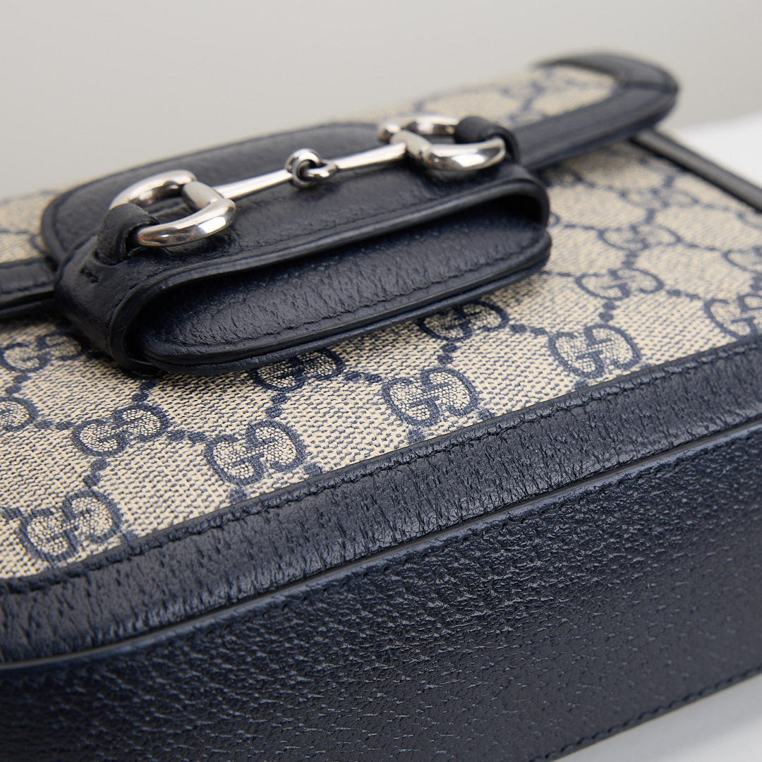 二手Gucci 1955 mini馬鞍包/午夜藍:圖片 6