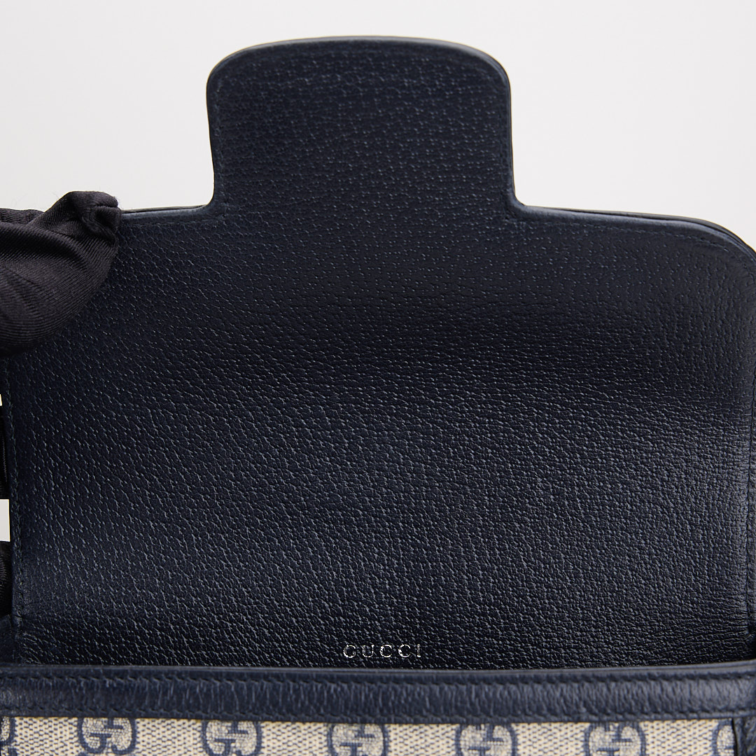 二手Gucci 1955 mini馬鞍包/午夜藍:圖片 24