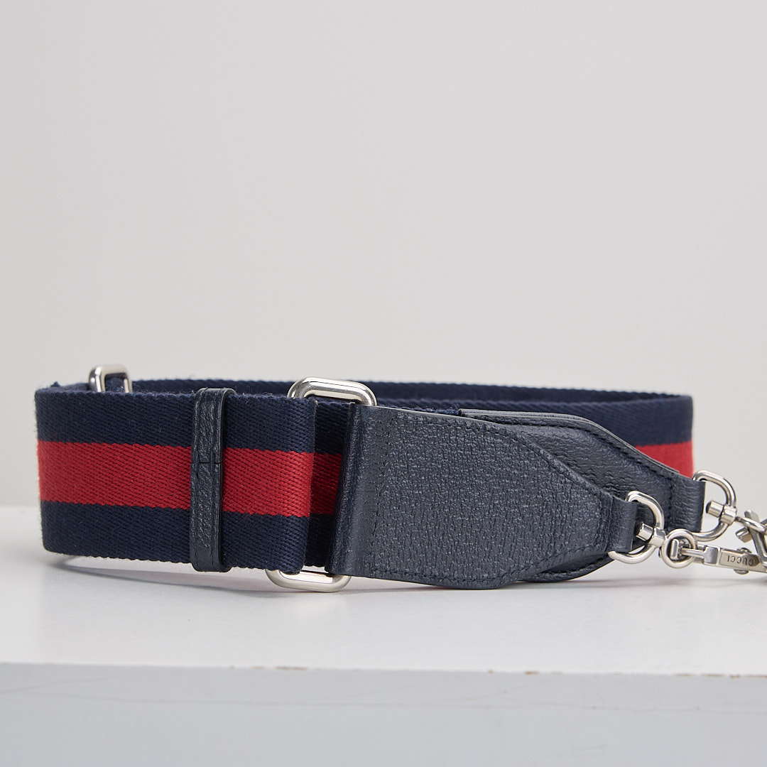 二手Gucci 1955 mini馬鞍包/午夜藍:圖片 19