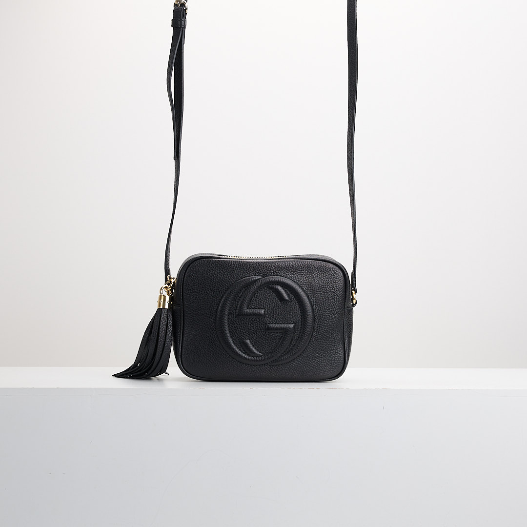二手Gucci Disco Soho流蘇相機包/黑