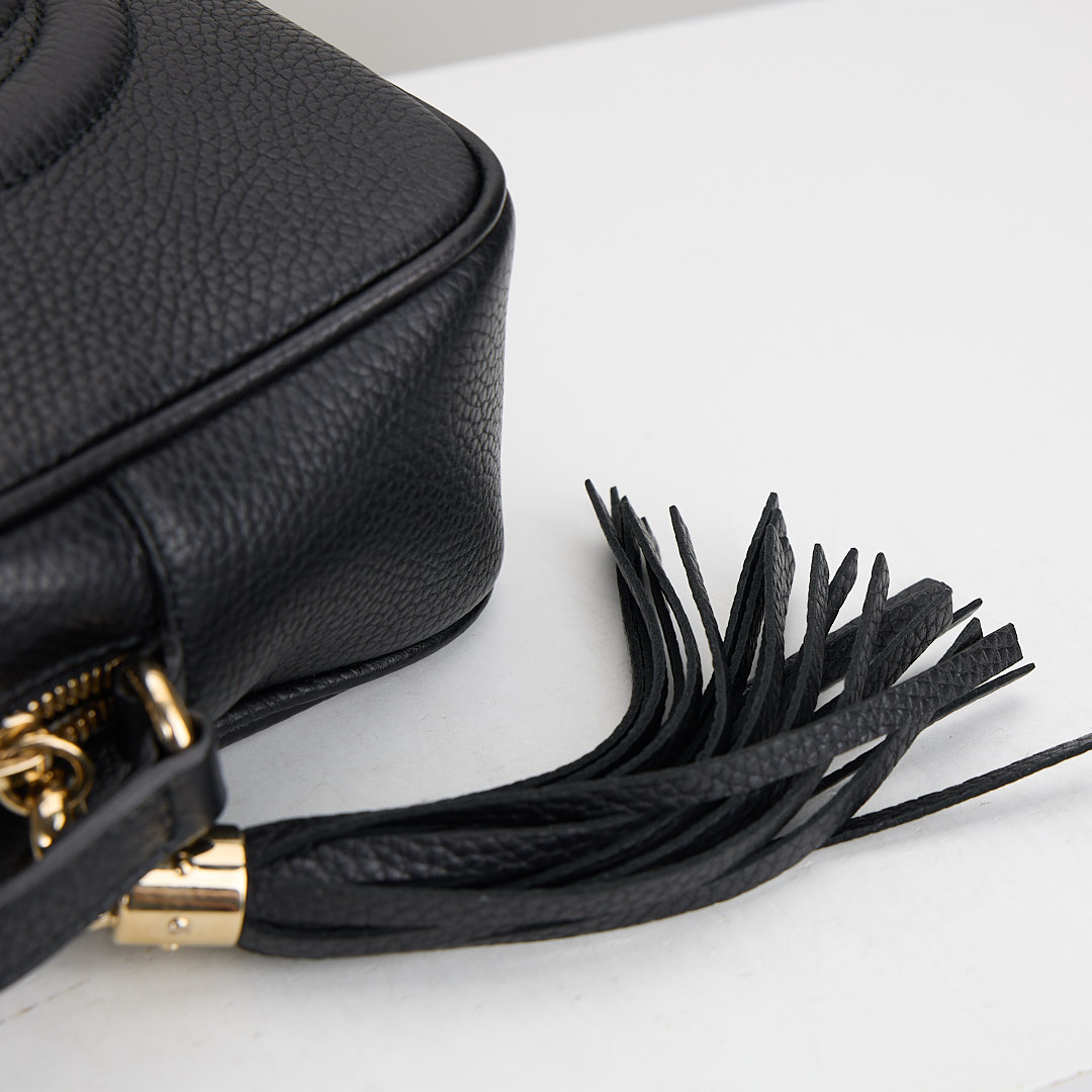 二手Gucci Disco Soho流蘇相機包/黑:圖片 16