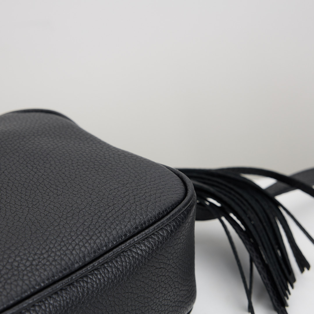 二手Gucci Disco Soho流蘇相機包/黑:圖片 10